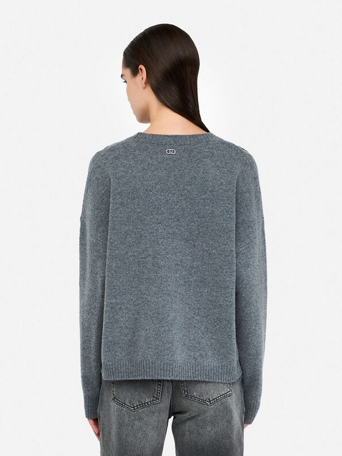 LIU JO WHITE Maglione Donna  MF5039MS009 02050 GRIGIO MD.MELANGE