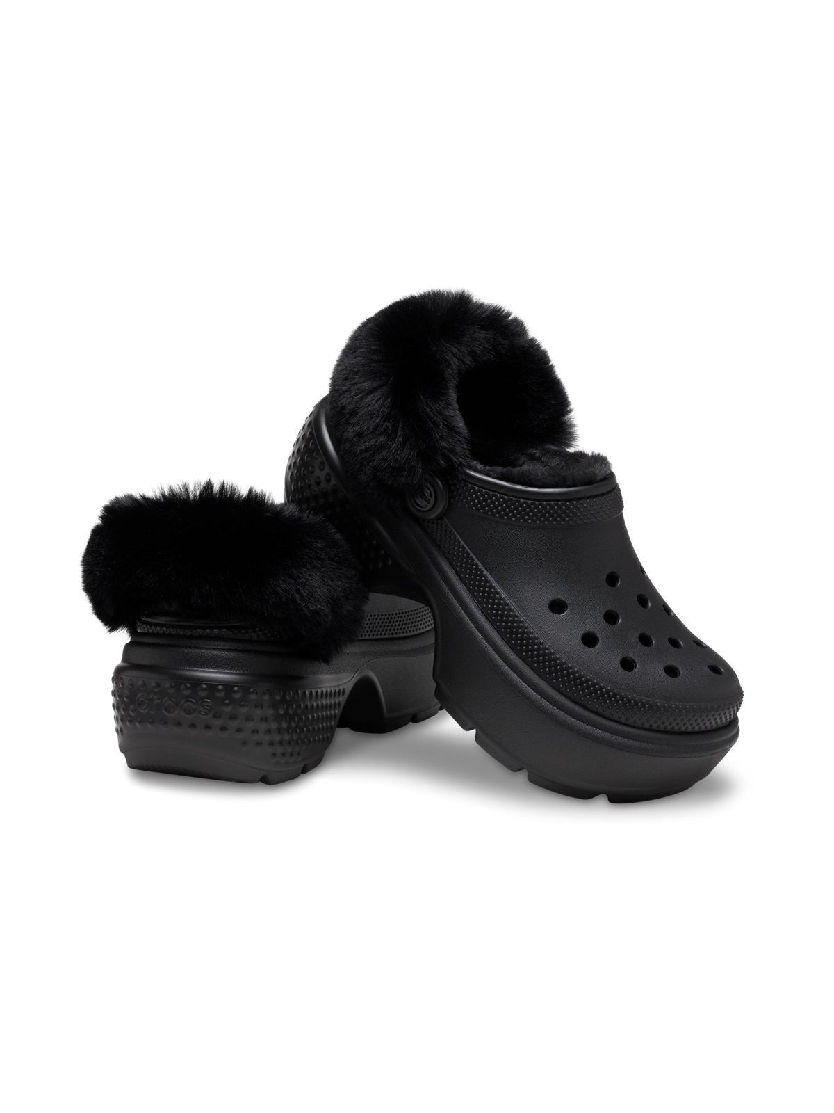 CROCS Ciabatta Donna Stomp Lined Clog 208546 BLK  Nero gioboutiqueweb