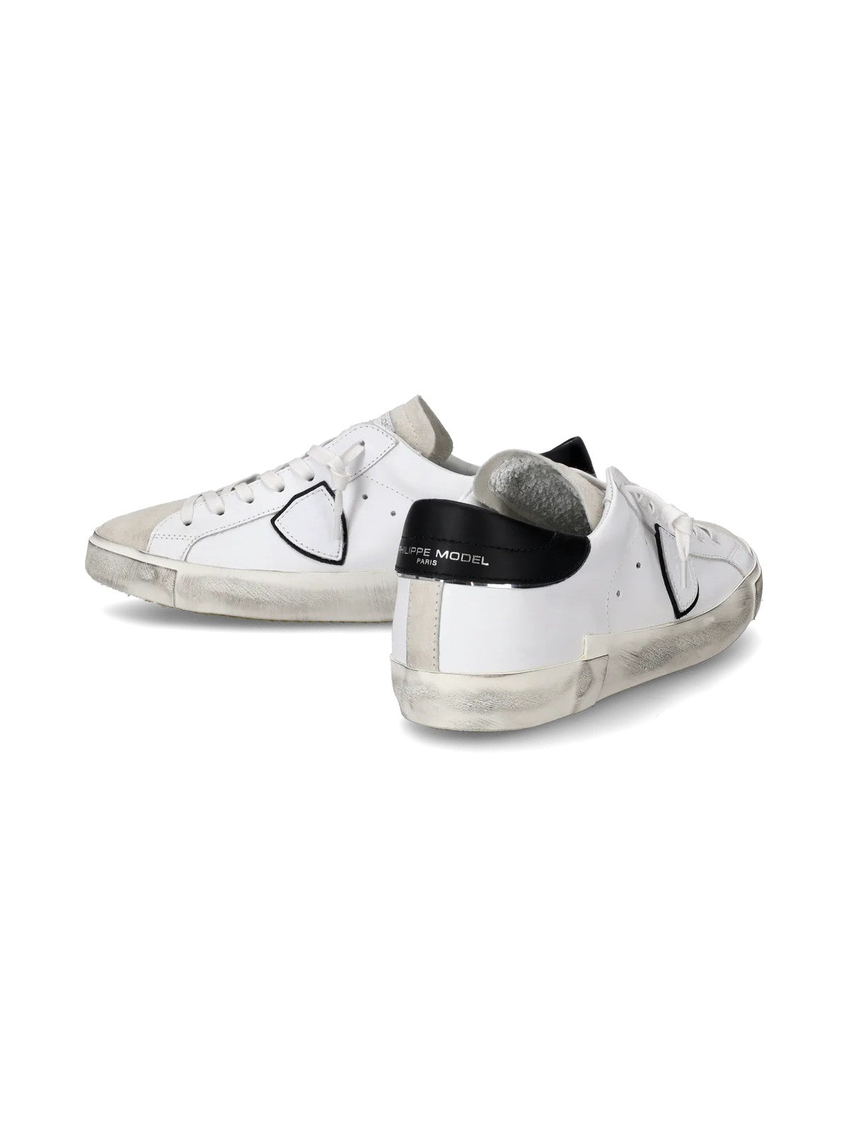 PHILIPPE MODEL Sneaker Uomo Prsx Low Man PRLU 1011 BASIC_BLANC NOIR
