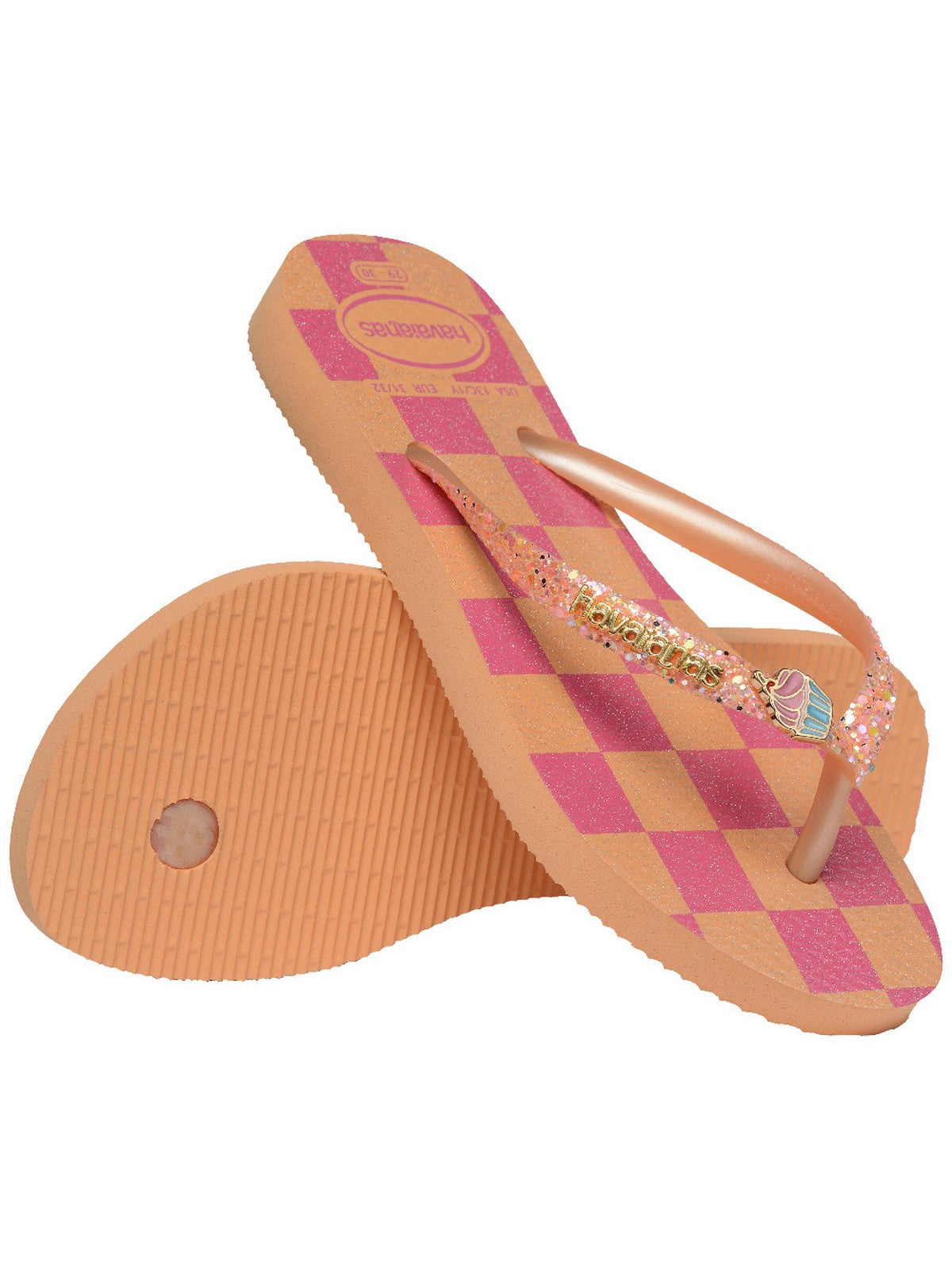 HAVAIANAS Infradito Bambine e ragazze Hav. Kids slim glitter trendy 4146976.0027 Rosa gioboutiqueweb