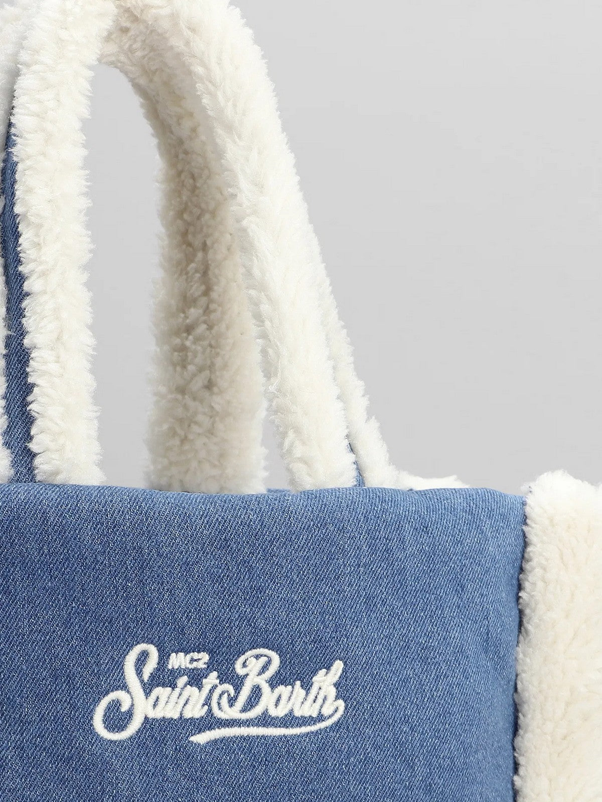 MC2 SAINT BARTH Borsa Donna  COLETTE SHEARLING 01473I DENIM 12 EMB