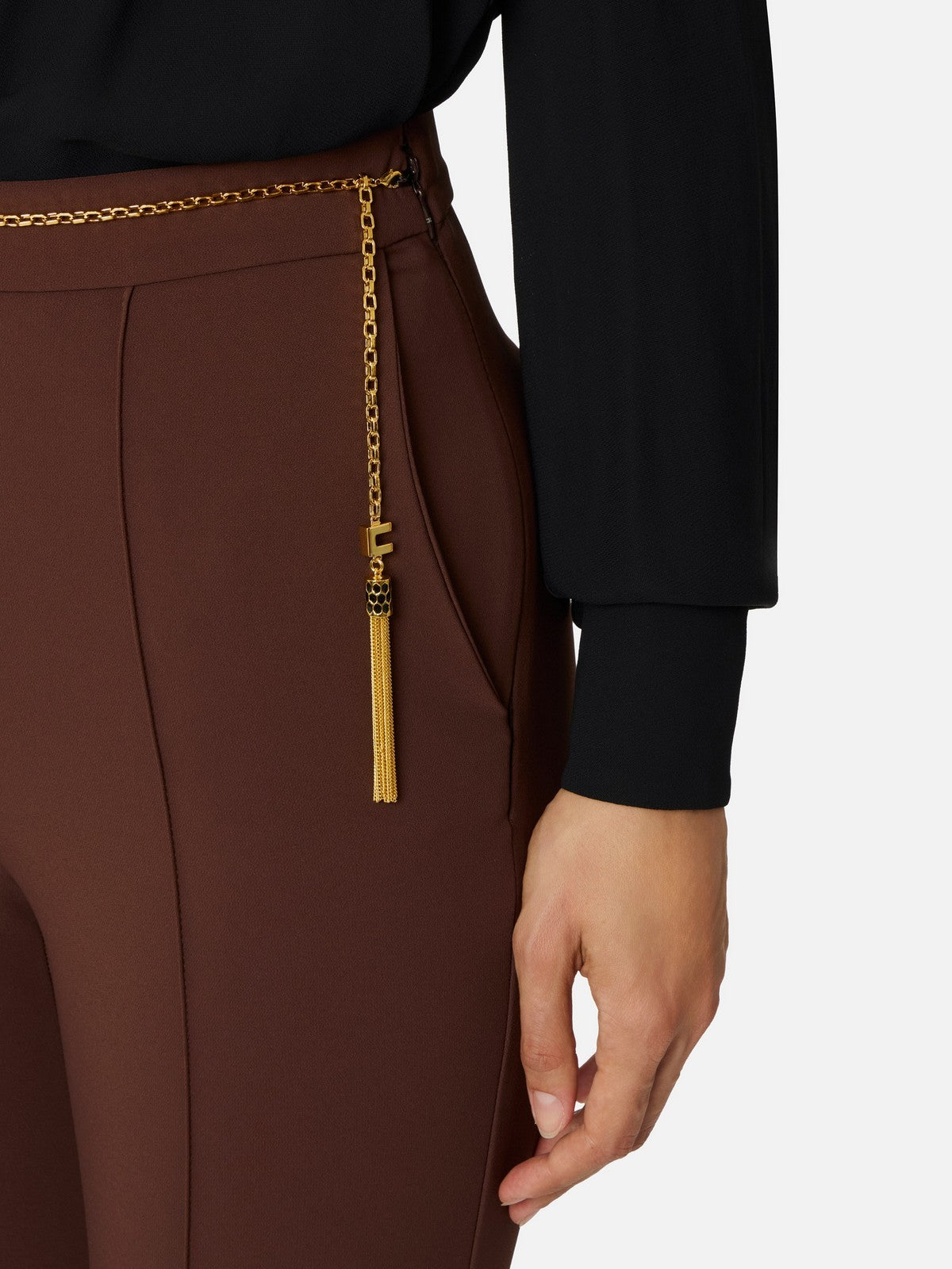 ELISABETTA FRANCHI Pantalone Donna  PA14157E2 EA3 COFFEE