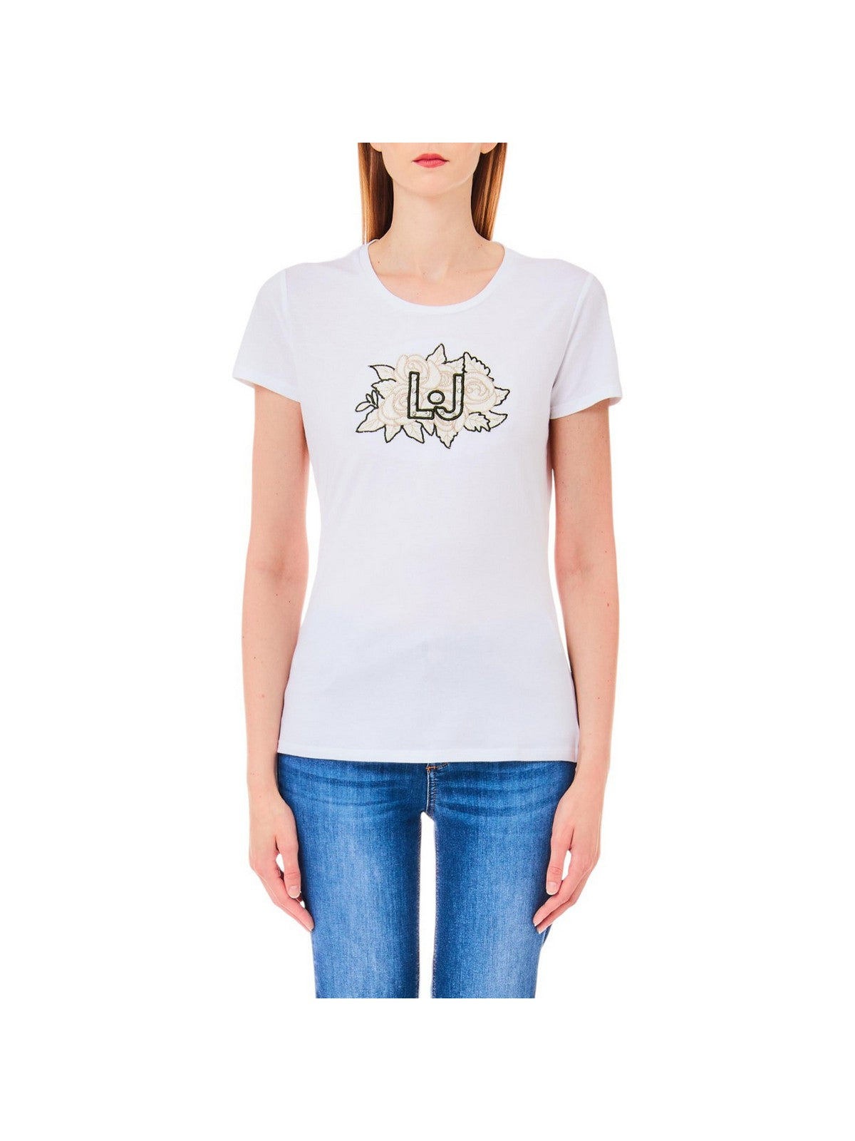 Liu Jo White T-shirt and Pole Woman MA433J5904 N9306 White