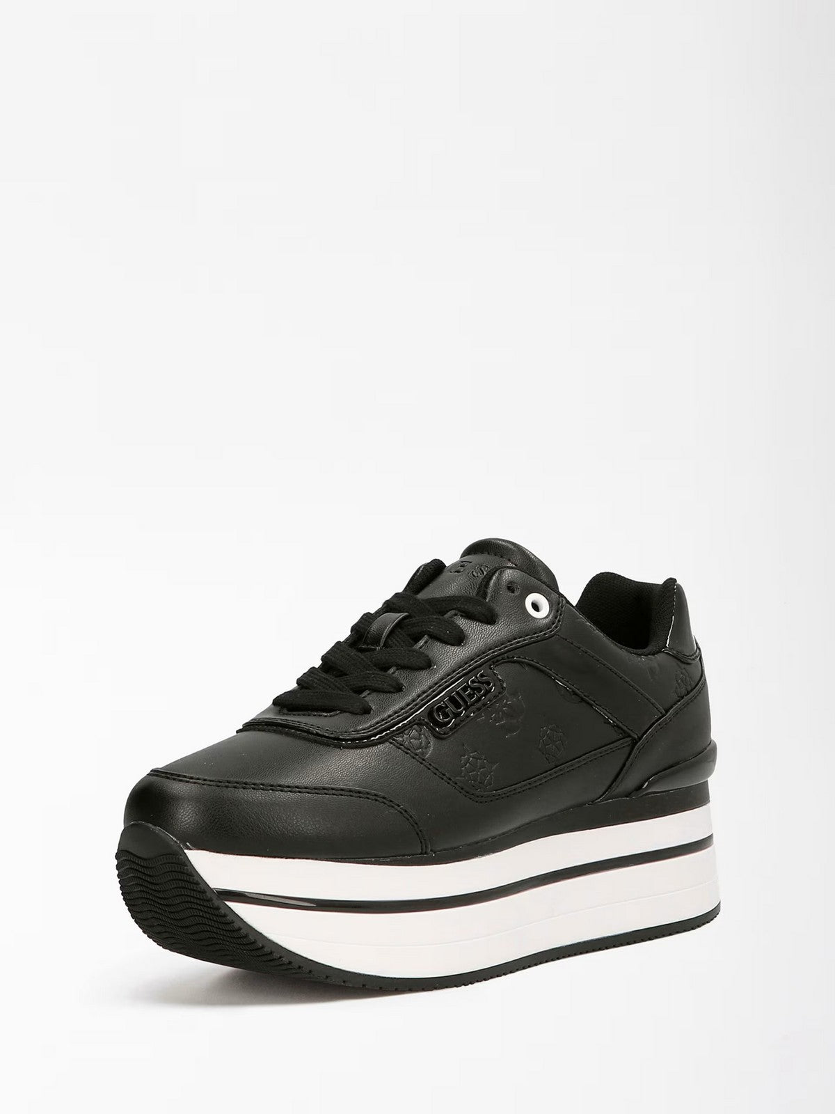 Guess Sneaker Woman Hansin/Active Lady/Leather Lik Fl5hns Pel12 Black Black