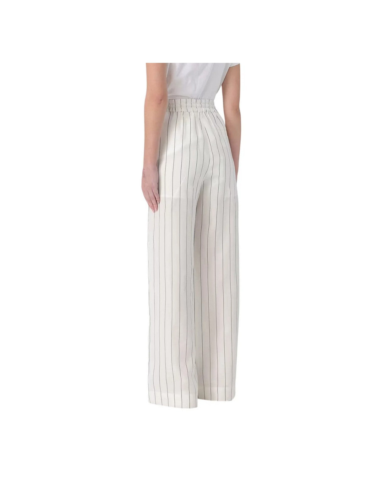 LIU JO WHITE Pantalone Donna  WA6368T4818 03Q45 BIANCO LANA/NERO