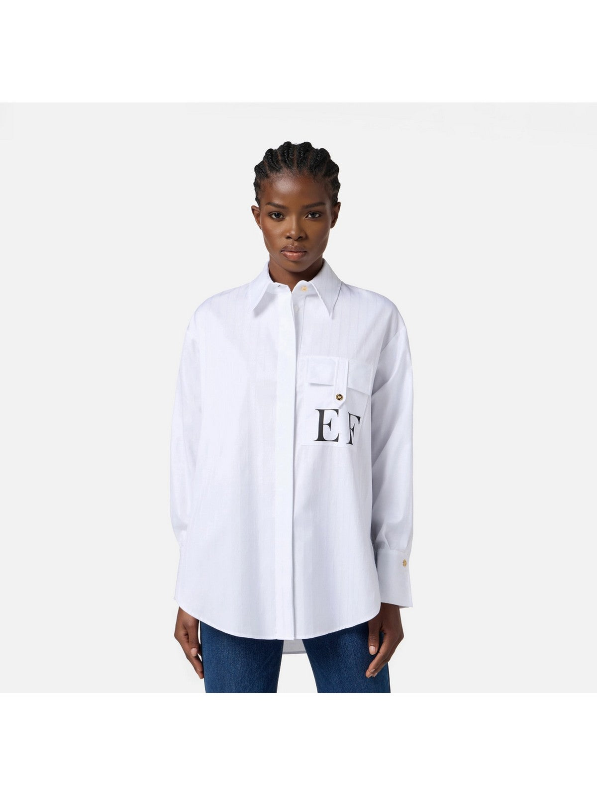 ELISABETTA FRANCHI Camicia Donna  CA12156E2 100 Bianco