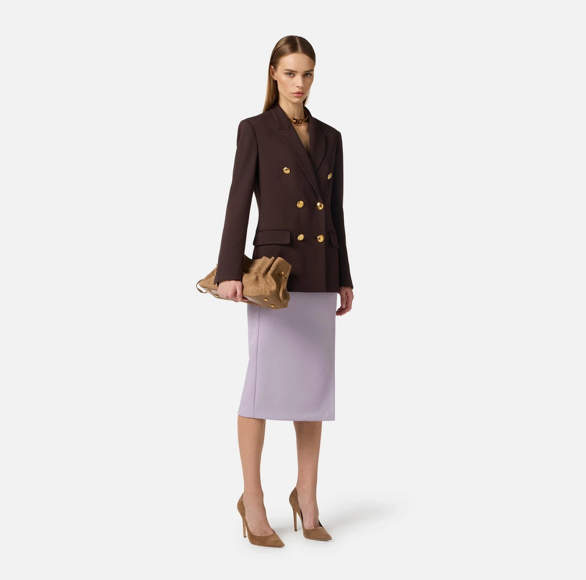 ELISABETTA FRANCHI Giacca Donna  GI20061E2 644 CACAO