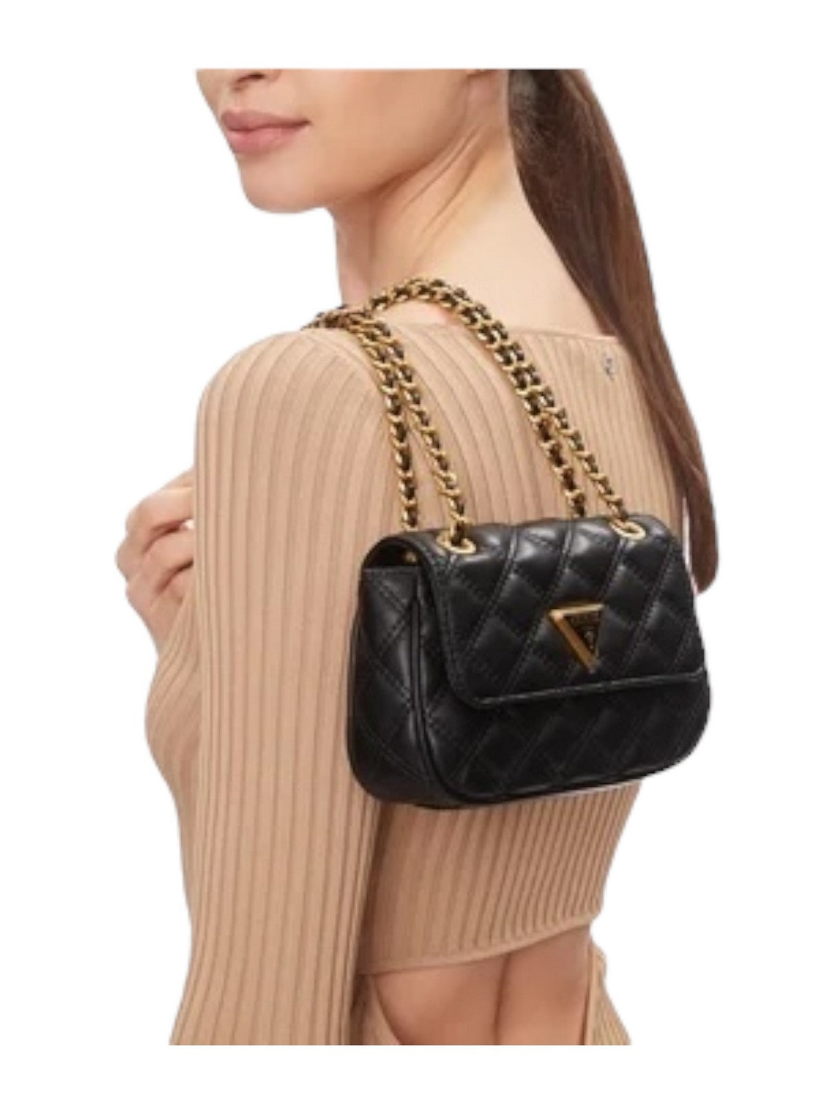 Guess Woman Bag Giully Top Zip Shoul Hwqa87 48780 Bla Black