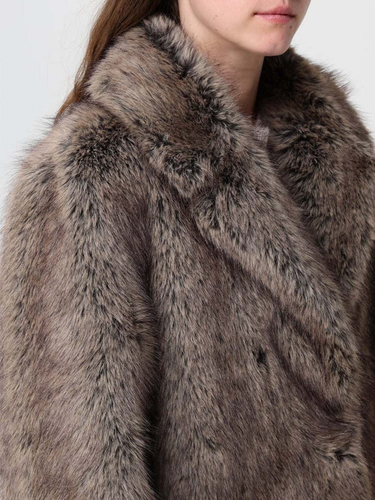 LIU JO WHITE Pelliccia Donna  MF5459E1024 M9873 Brown wolf