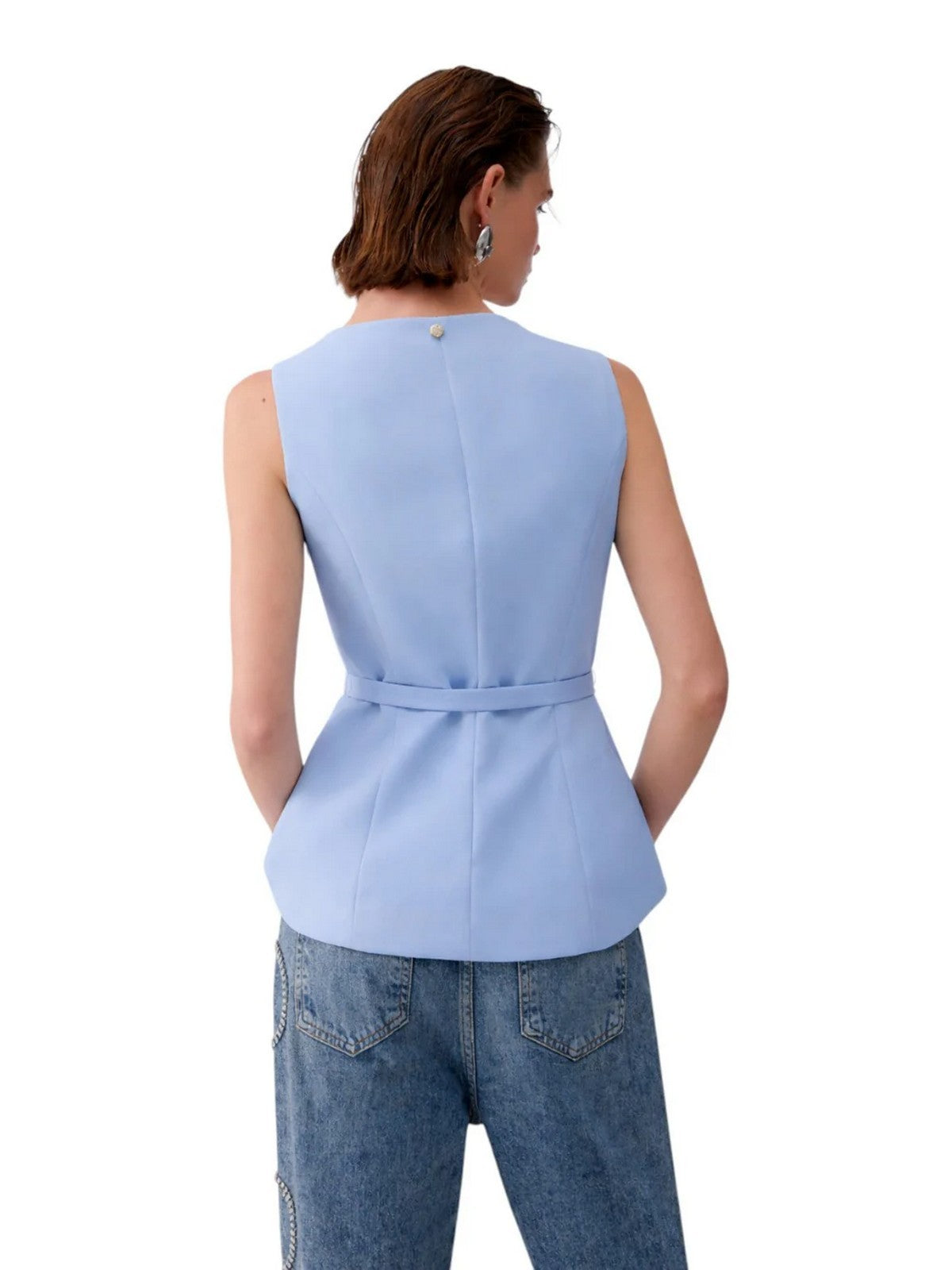 LIU JO WHITE Gilet Donna  WA6209TS896 44121 Blue bell