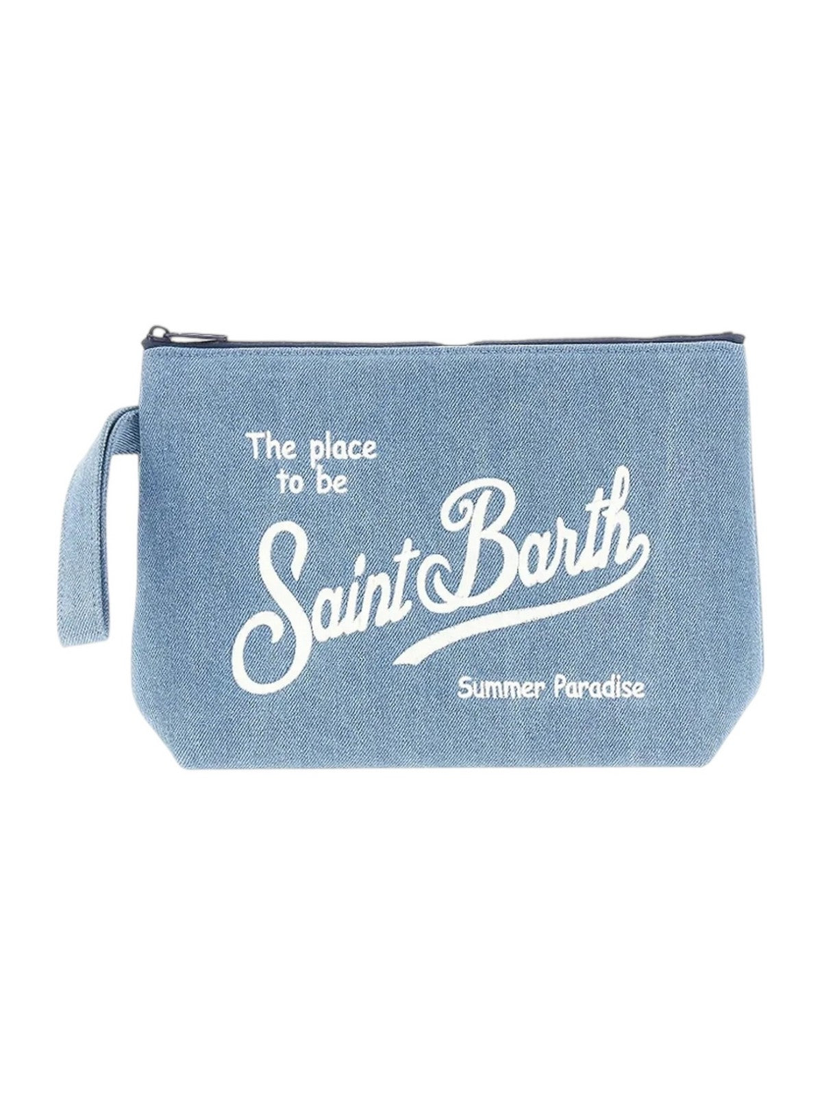 MC2 SAINT BARTH Pochette Unisex adulto  ALINE DENIM L 01759L DENIM LIGHT EMB
