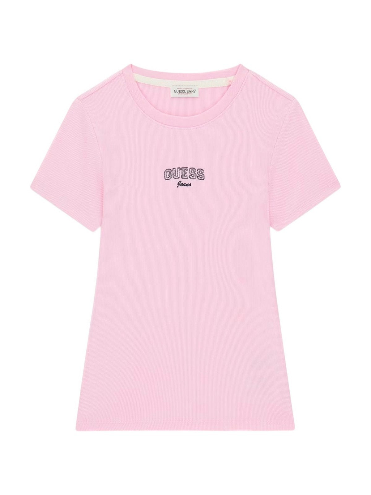 GUESS T-shirt Donna GJ SL CN EMBRO SLIM TEE W6RP21 KA0H1 G65F SOFT ROSE