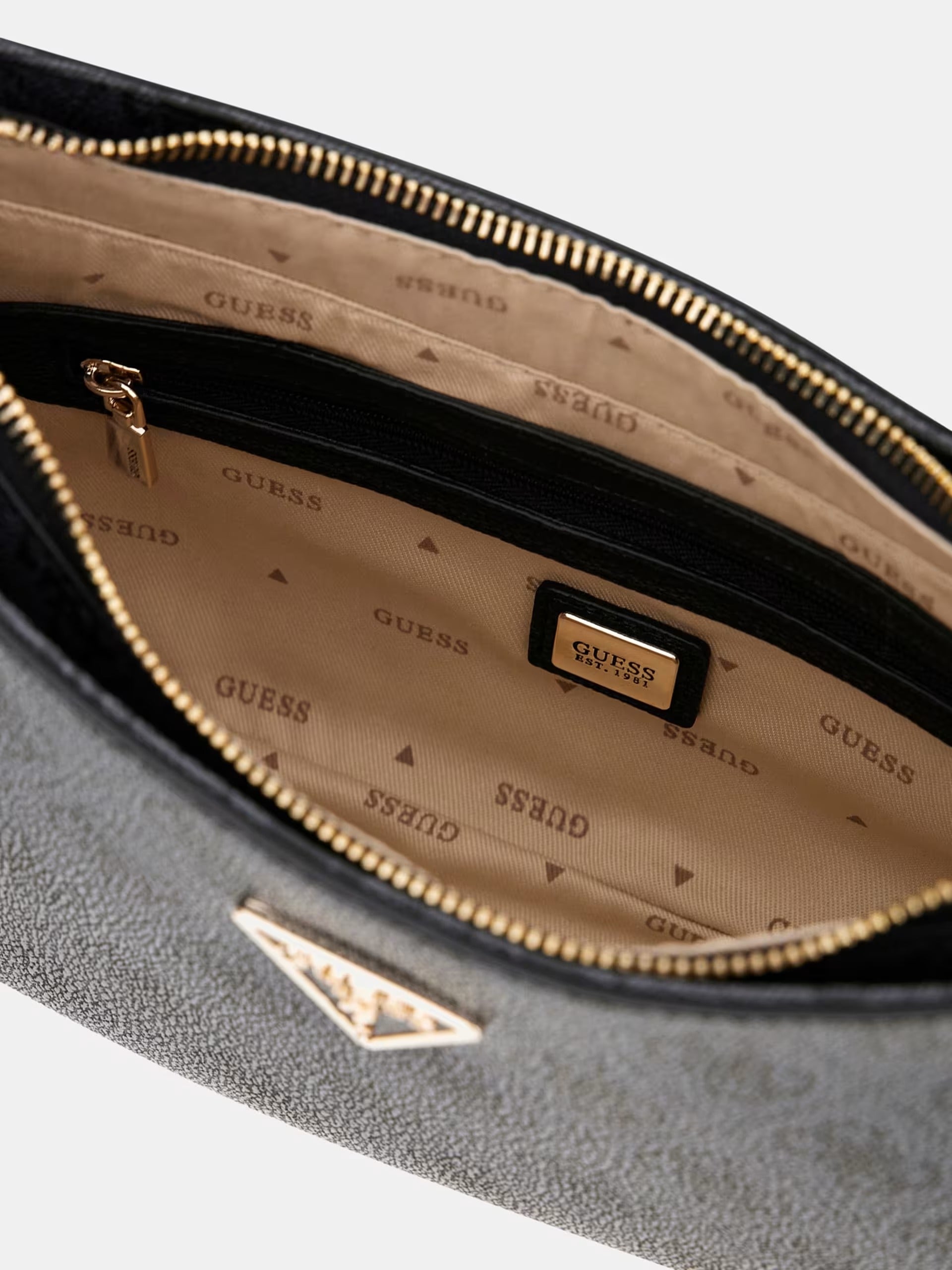 GUESS Borsa Donna NOELLE II TOP ZIP SHOULDER BAG HWBG96 72180 CLO COAL LOGO