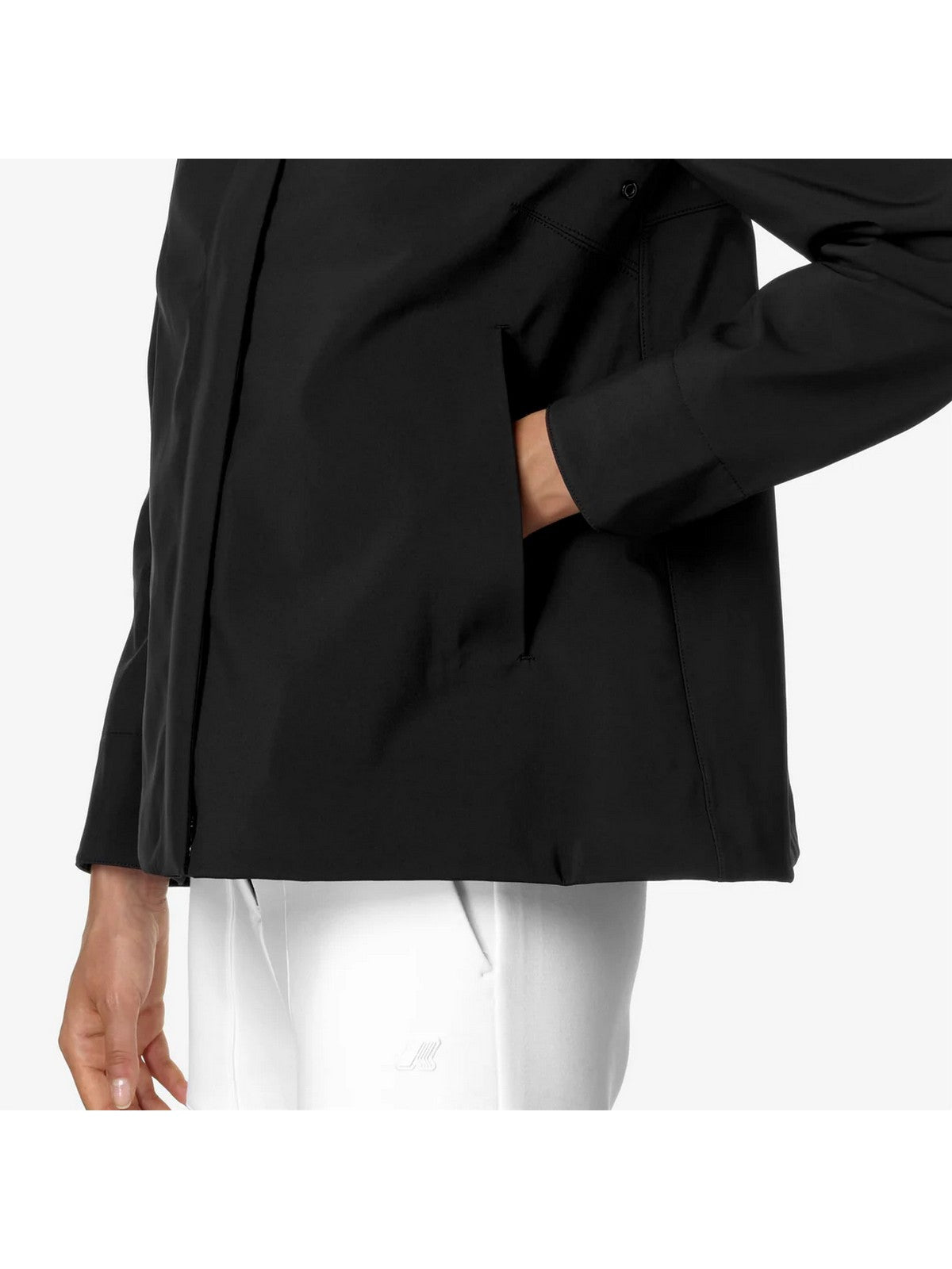 K-WAY Giubbino Donna MADALINA BONDED K21488W A3C BLACK-BLUE DEPTH gioboutiqueweb