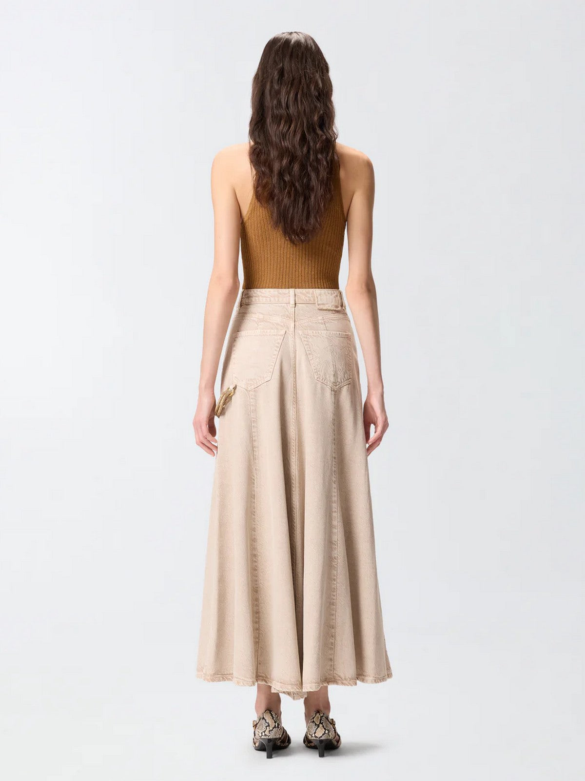 PINKO Gonna Donna HURGHADA GONNA 104647-A33R C88 BEIGE-MACROCISTIDE