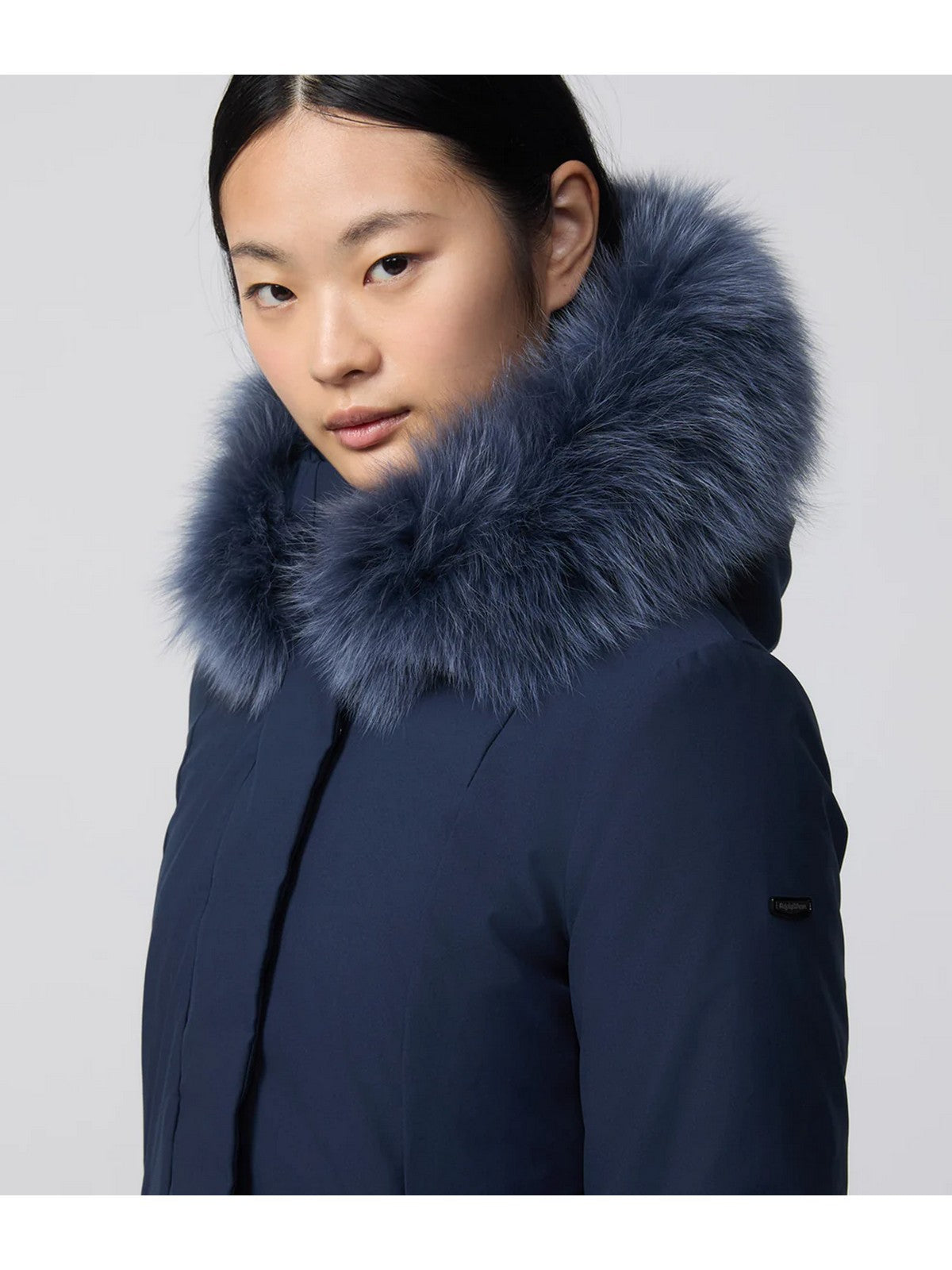 REFRIGIWEAR Piumino Donna LADY TECH/1 FUR JACKET W99108 XT3790 F03700 DARK BLUE