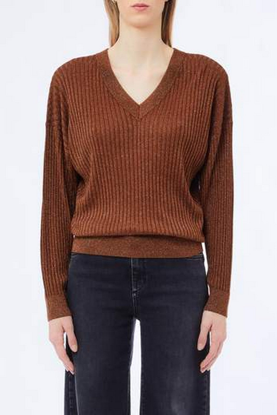 LIU JO WHITE Maglione Donna  MF5390MS46J A4305 Toasted coconut met