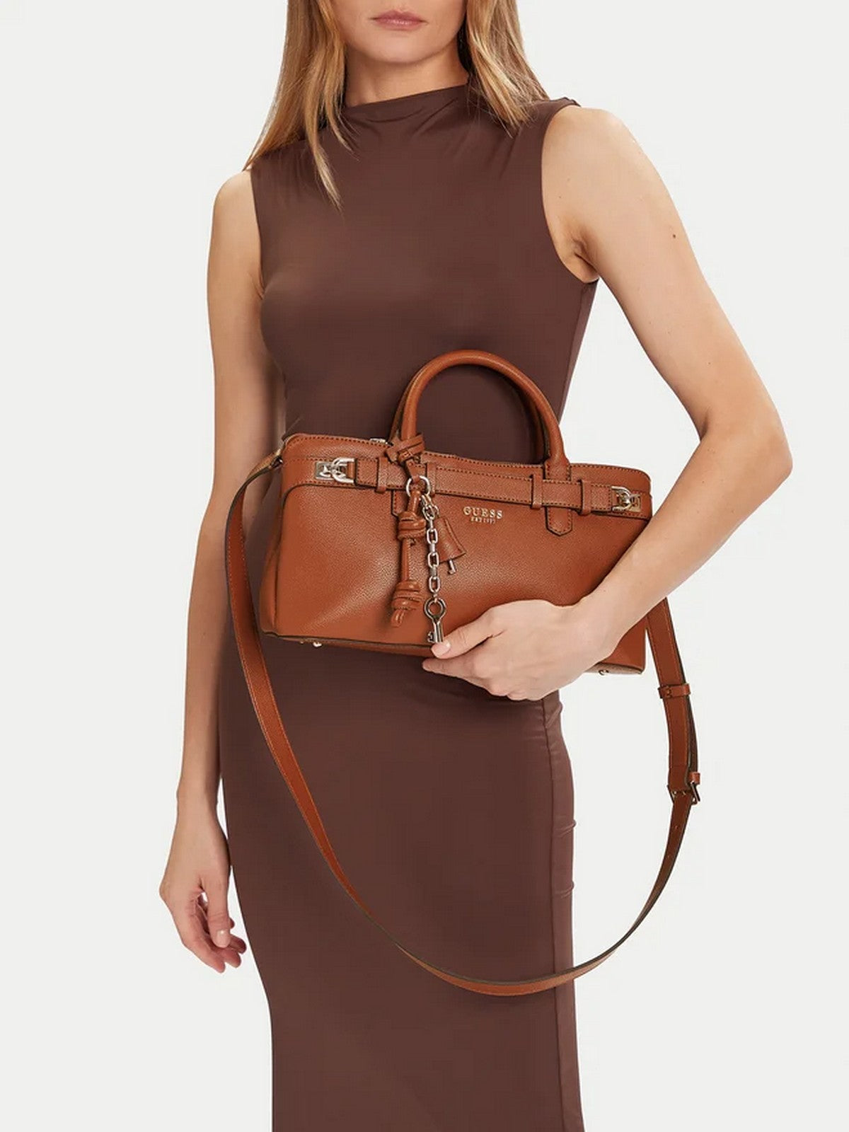 GUESS Borsa Donna GREGORIA GIRLFRIEND SATCHEL HWBG85 46060 COG COGNAC