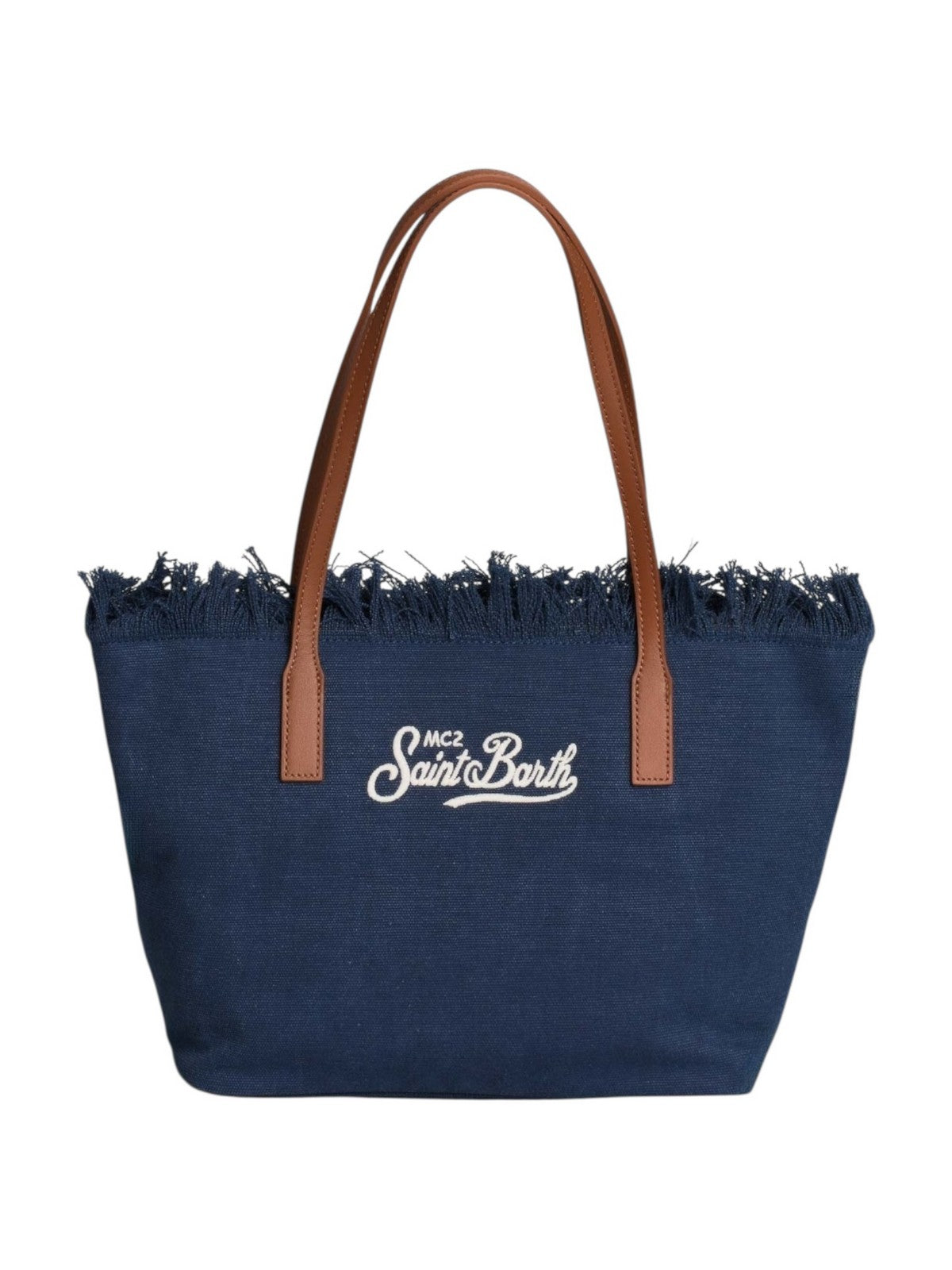MC2 SAINT BARTH Borsa Donna  CITY BAG MID FRINGE 01744L BLU