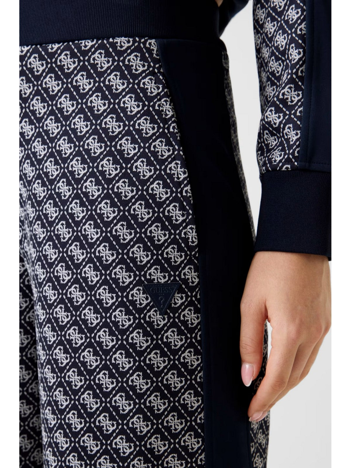 GUESS SPORT Pantalone Donna MAYA 4G WIDE LEG PANTS V6RB09 K2042 FJBB 4G JACQUARD MOON
