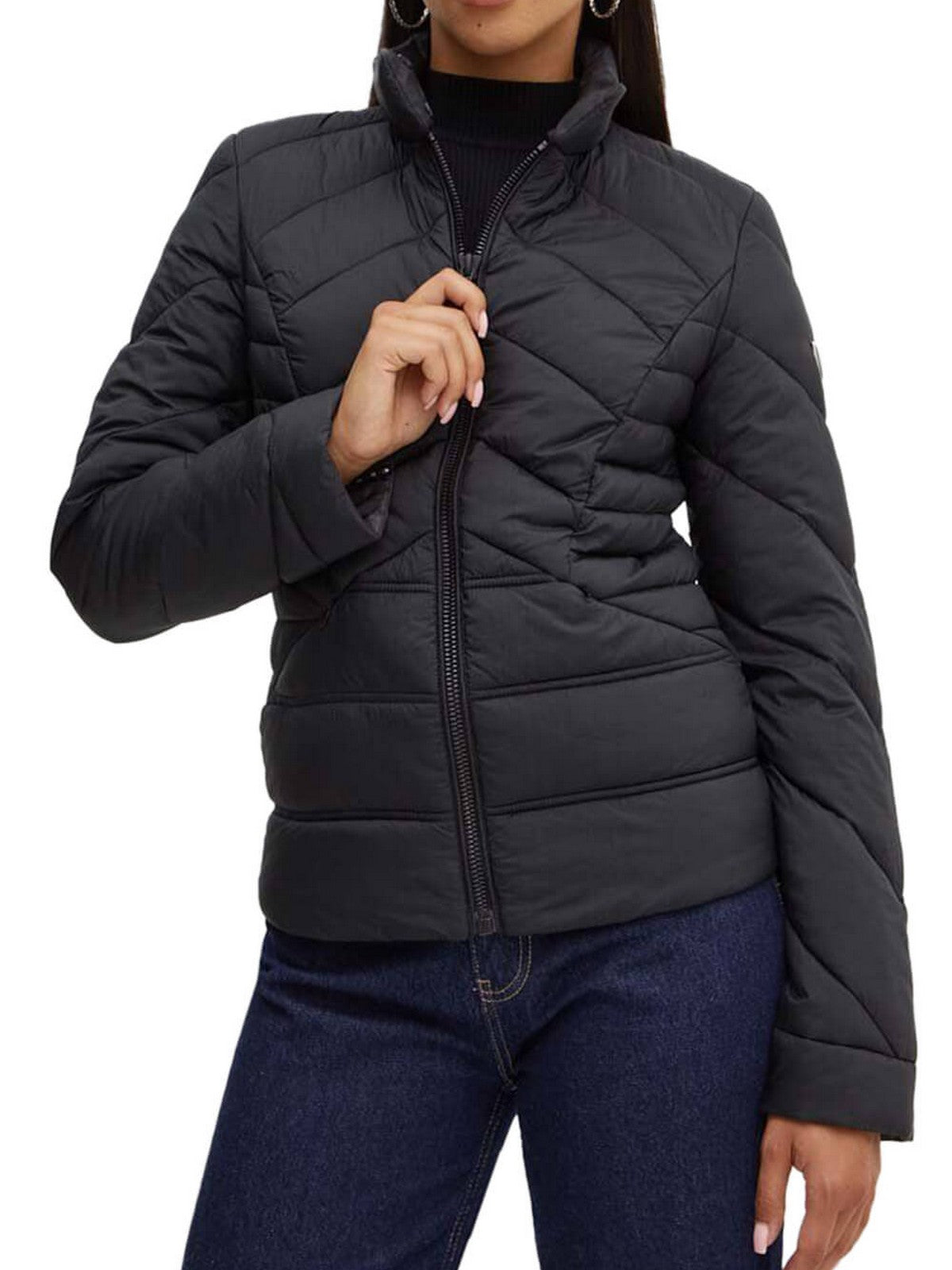 GUESS Piumino Donna LS JULIANE PUFFER W4YL39 WGAE2 JBLK Nero