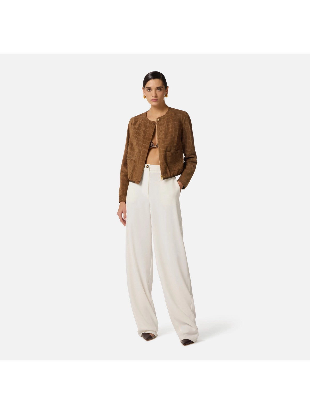 ELISABETTA FRANCHI Giacca Donna  GD58G61E2 229 ARGILLA