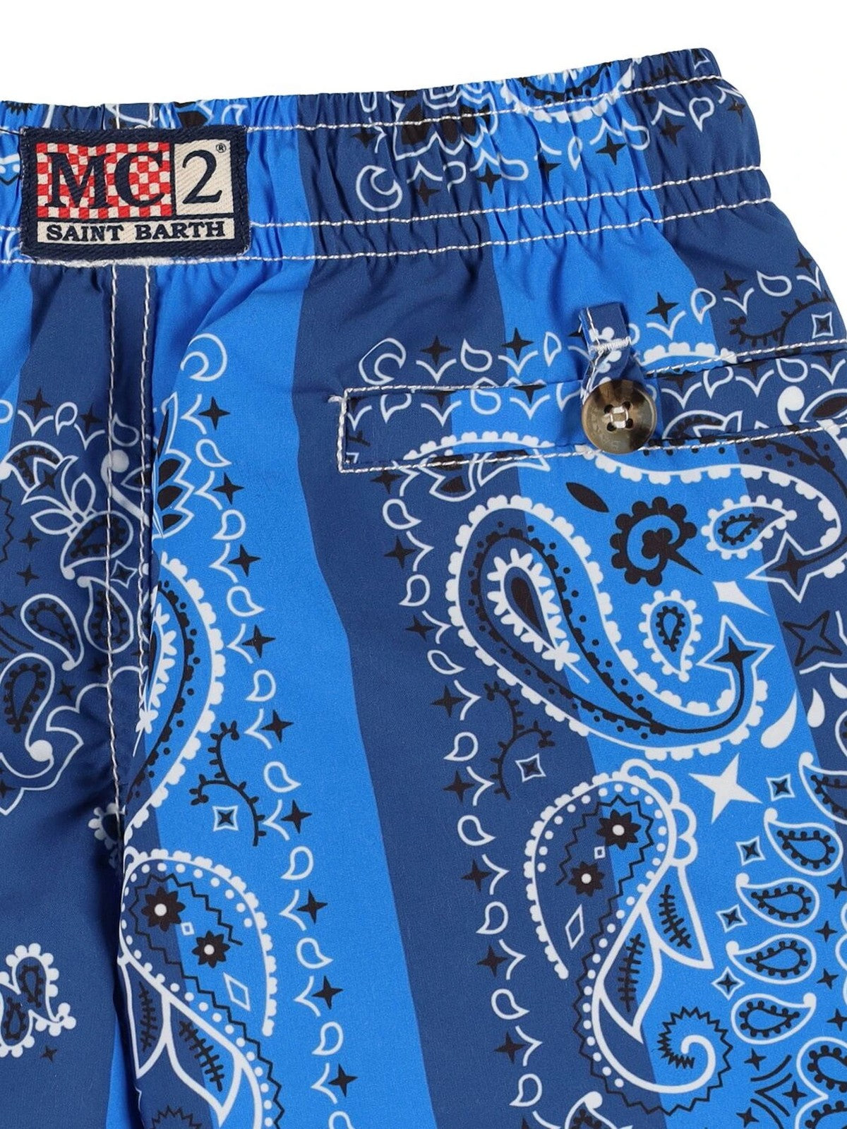 MC2 SAINT BARTH Costume da bagno Bambini e ragazzi  CAPRESE JR 01693H BANDANNA ROUND STRIPES 6117 gioboutiqueweb