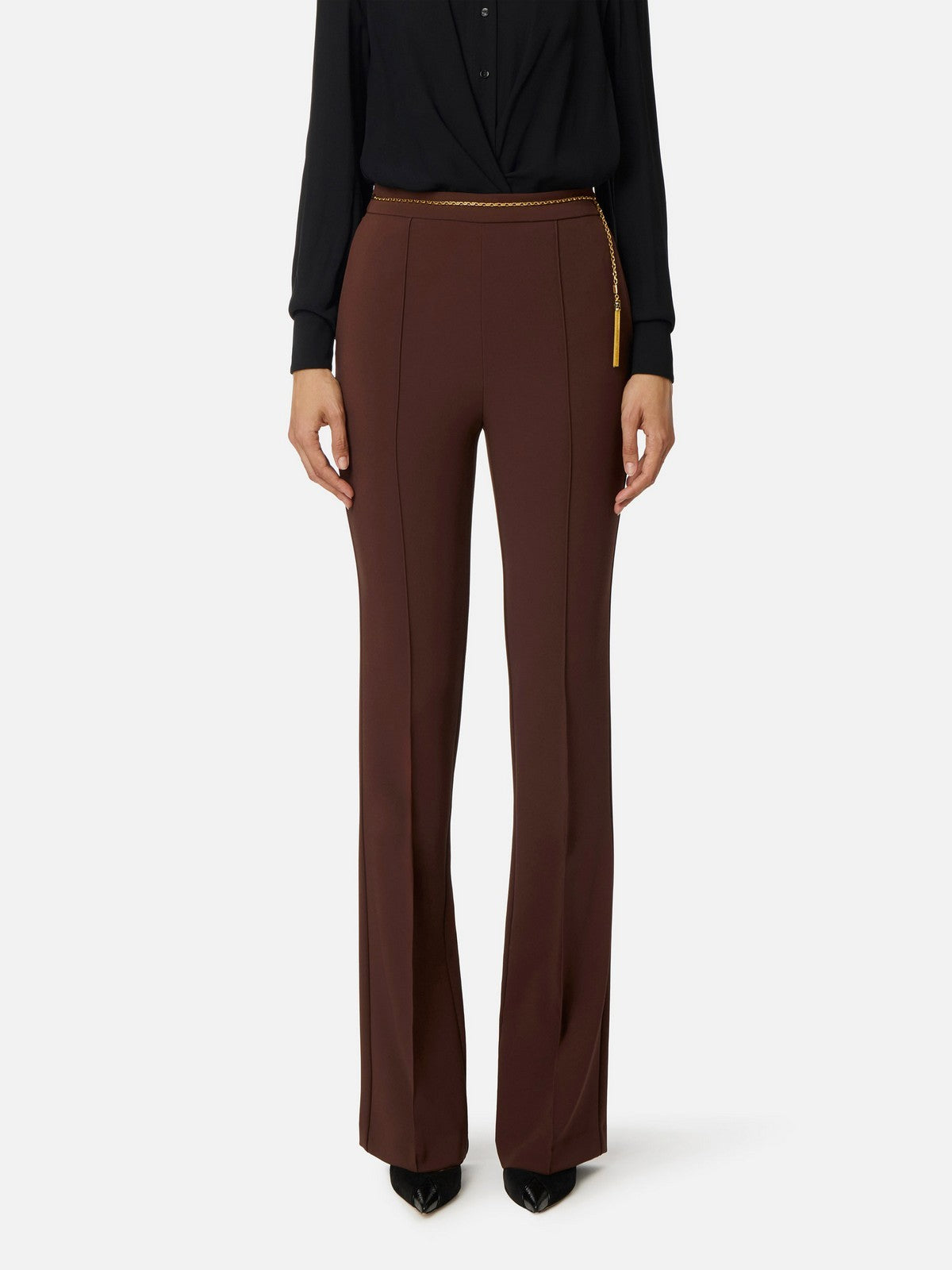 ELISABETTA FRANCHI Pantalone Donna  PA14157E2 EA3 COFFEE