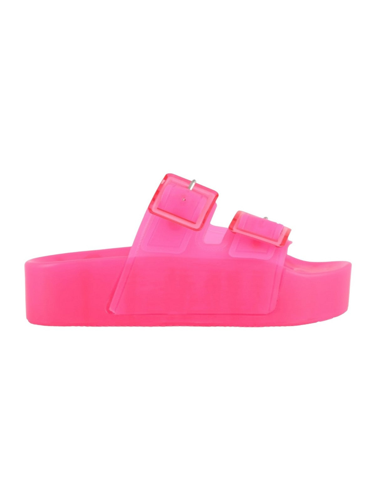 Farben der kalifornischen Ciabatta -Frau High Jelly Sandal 2 Schnallen HC.Chj402 Fux Rosa