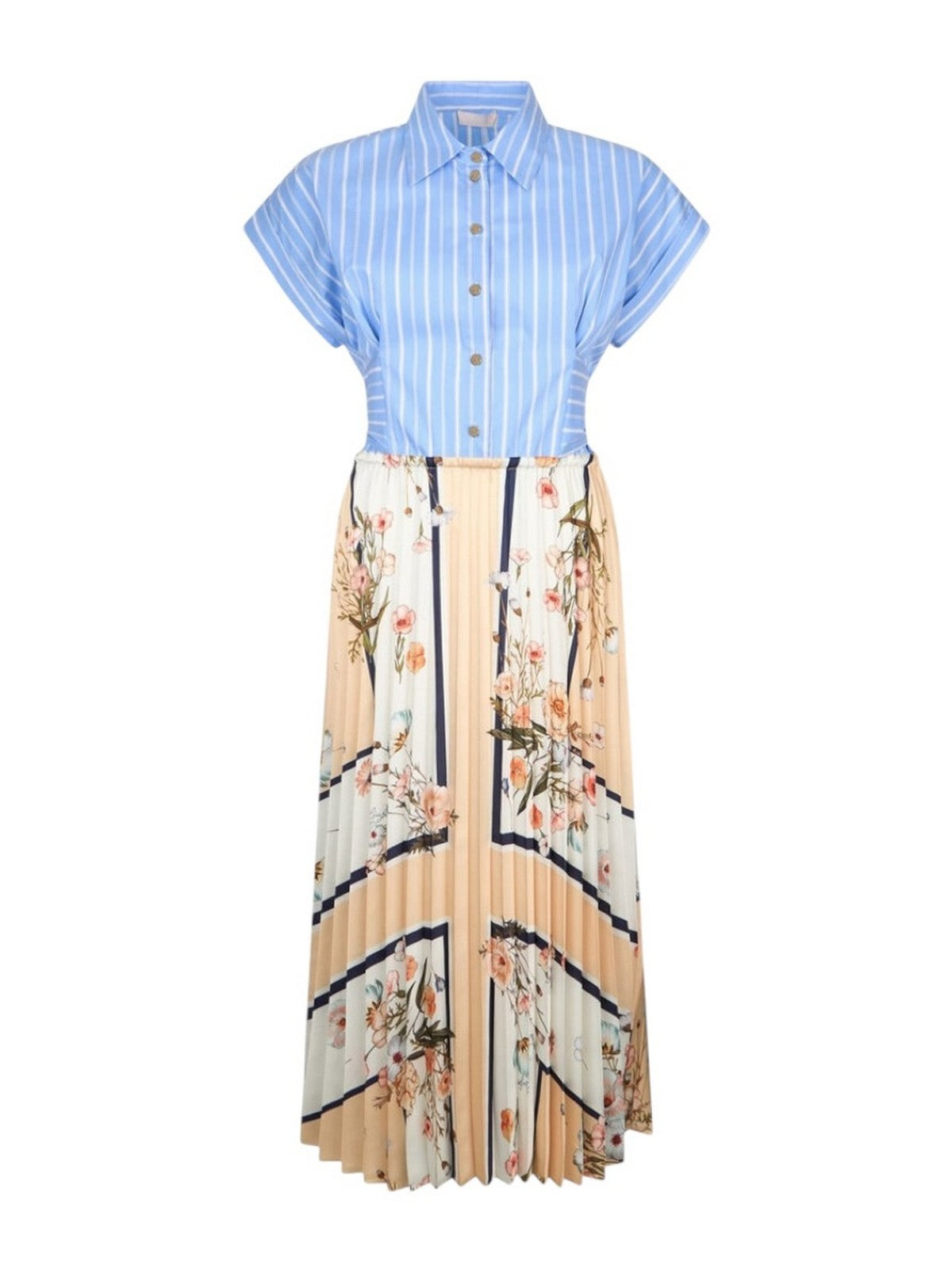 LIU JO WHITE Abito Donna  WA6344T2555 P9547 Blu str/bloom.small