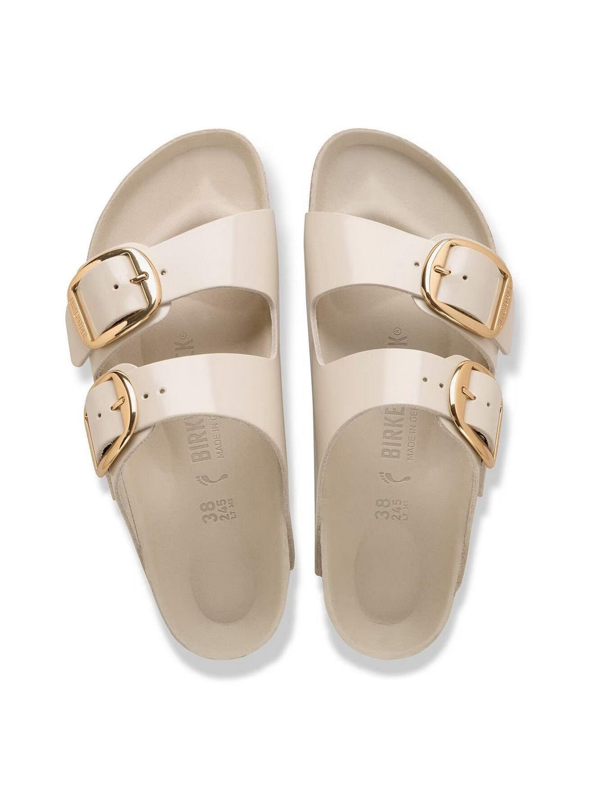 BIRKENSTOCK Sandalo Donna Arizona Big Buckle HEX shine oyster, Natural Lea 1031873 SHINE OYSTER