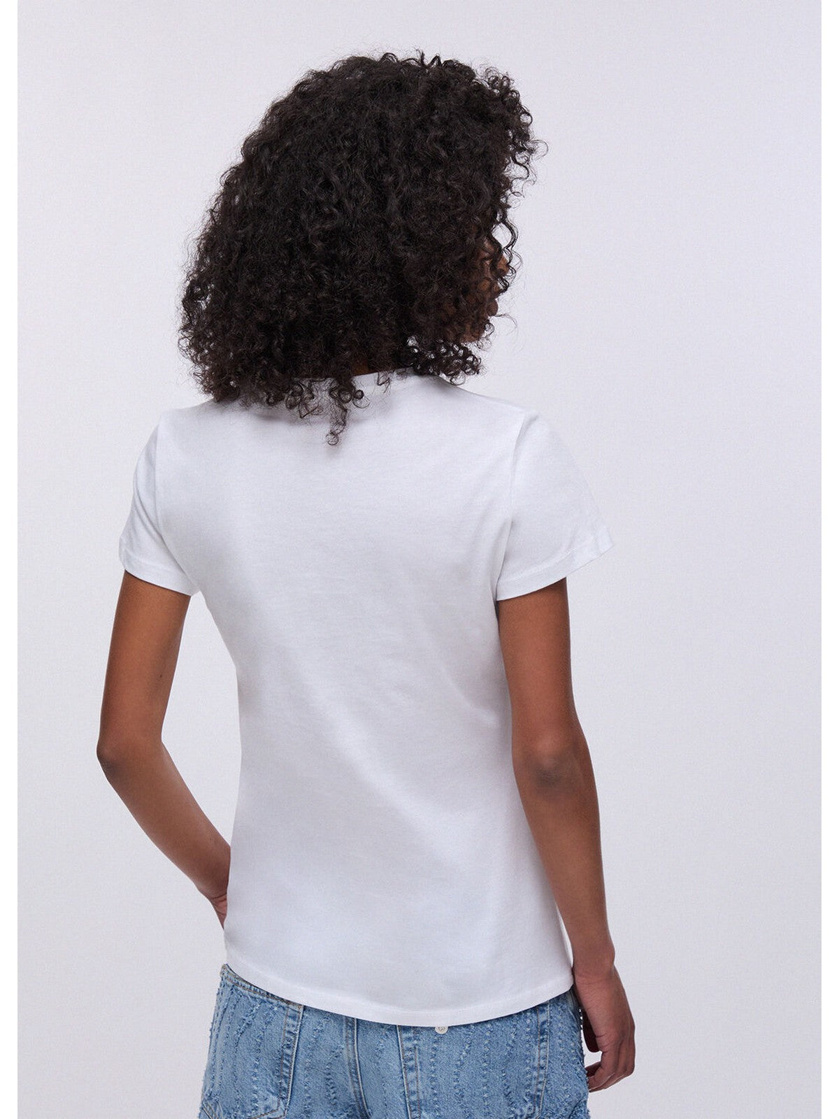 LIU JO WHITE T-shirt Donna  WA6493JS923 P9604 Bco LiuJo foulard bl