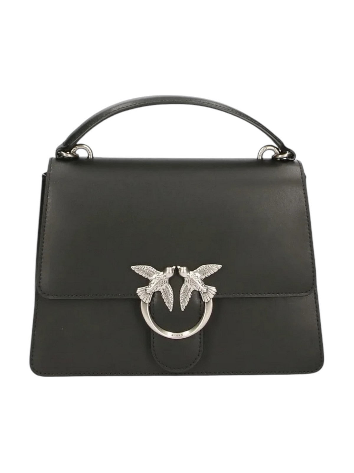 PINKO Borsa Donna LOVE ONE TOP HANDLE CLASSIC LIGHT 100066-A0F1 Z99O NERO-OLD SILVER
