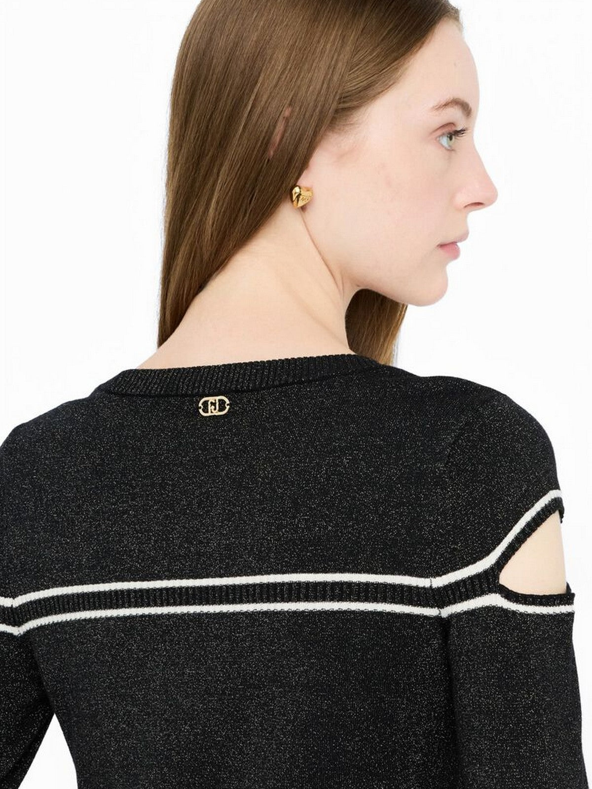 LIU JO SPORT Maglia Donna  TF5026MS49I A4345 Nero lux/bco latte