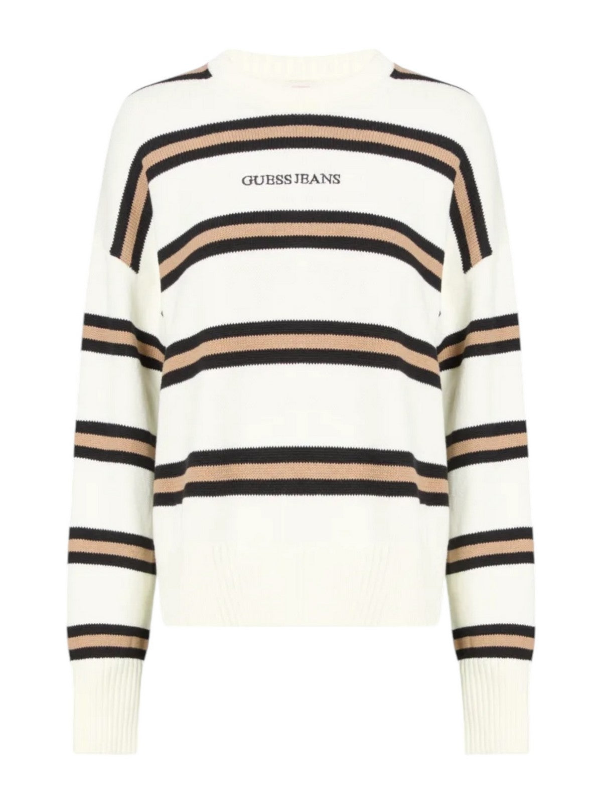 GUESS Maglione Donna GJ LS CN STRIPED SWTR W4BR09 Z3HM1 S12P Bianco gioboutiqueweb