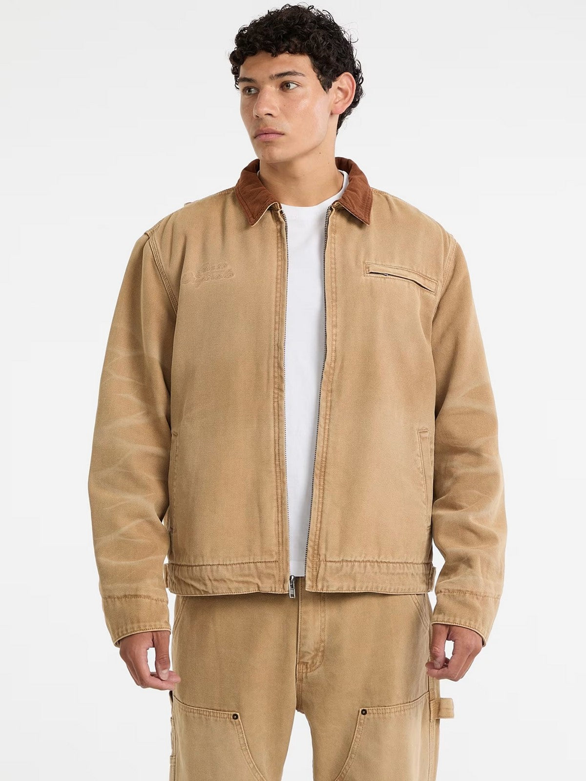 GUESS Giubbino Uomo GO WORK DETAIL JACKET M5BN61 WG163 G1K9 HERB TAN