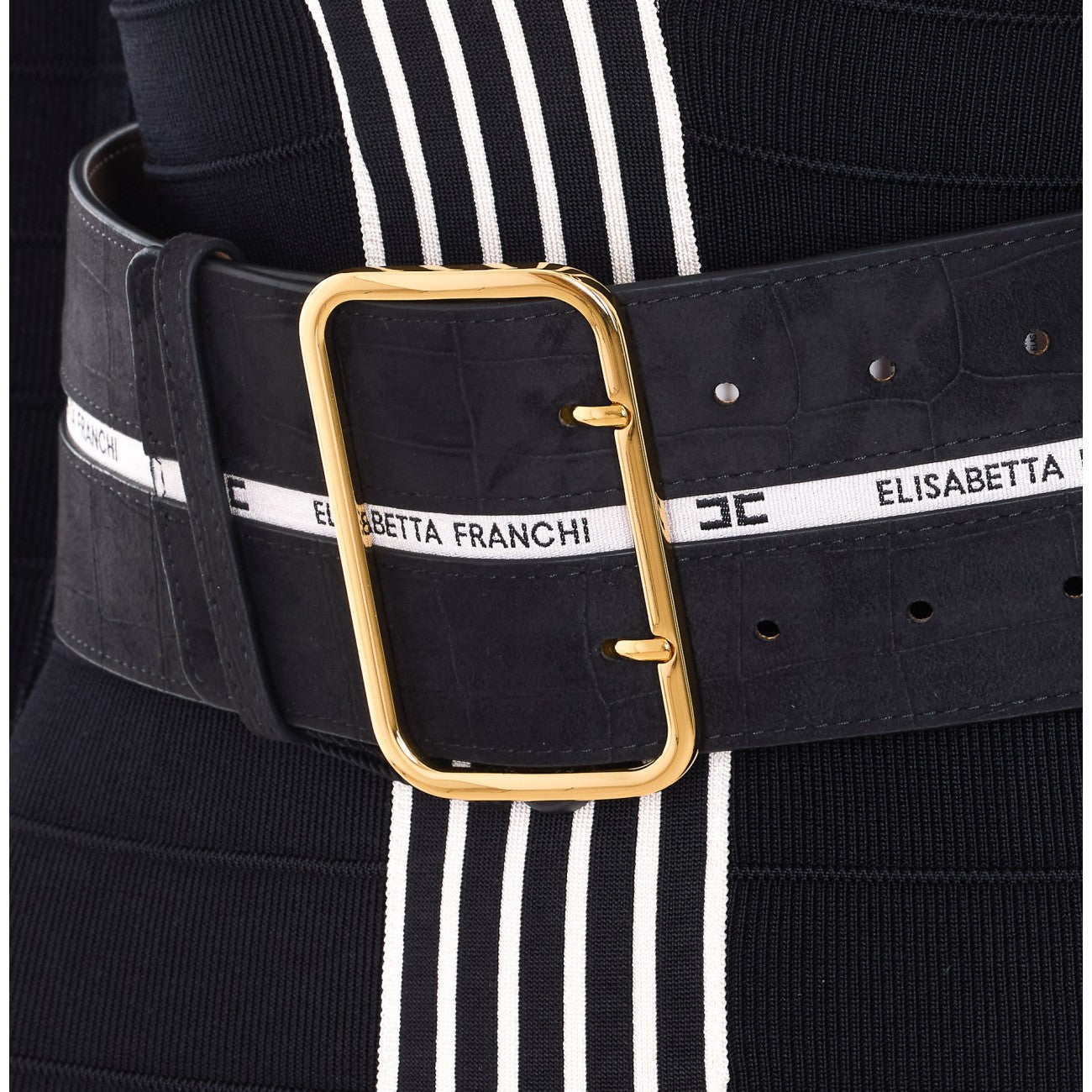 ELISABETTA FRANCHI Abito Donna  AM01S61E2 685 NERO/BURRO