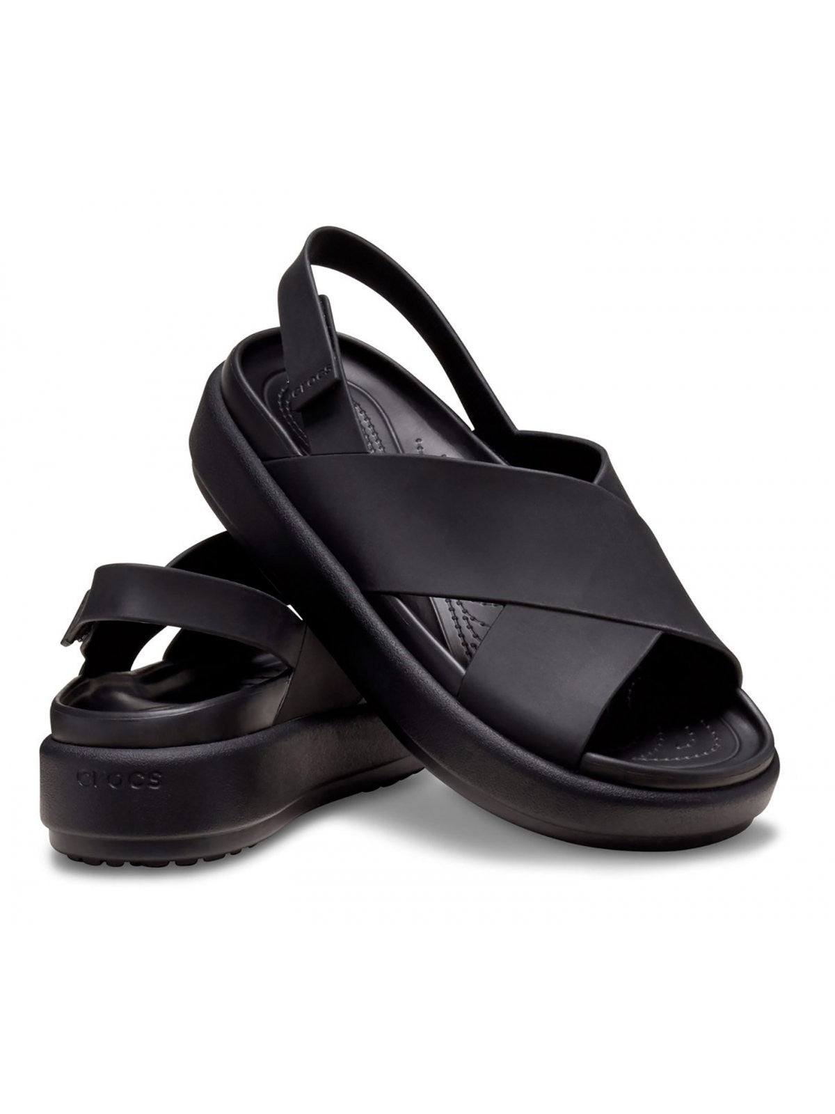 CROCS Sandale Femme Brooklyn Luxe Cross Strap W 209407 060 Noir