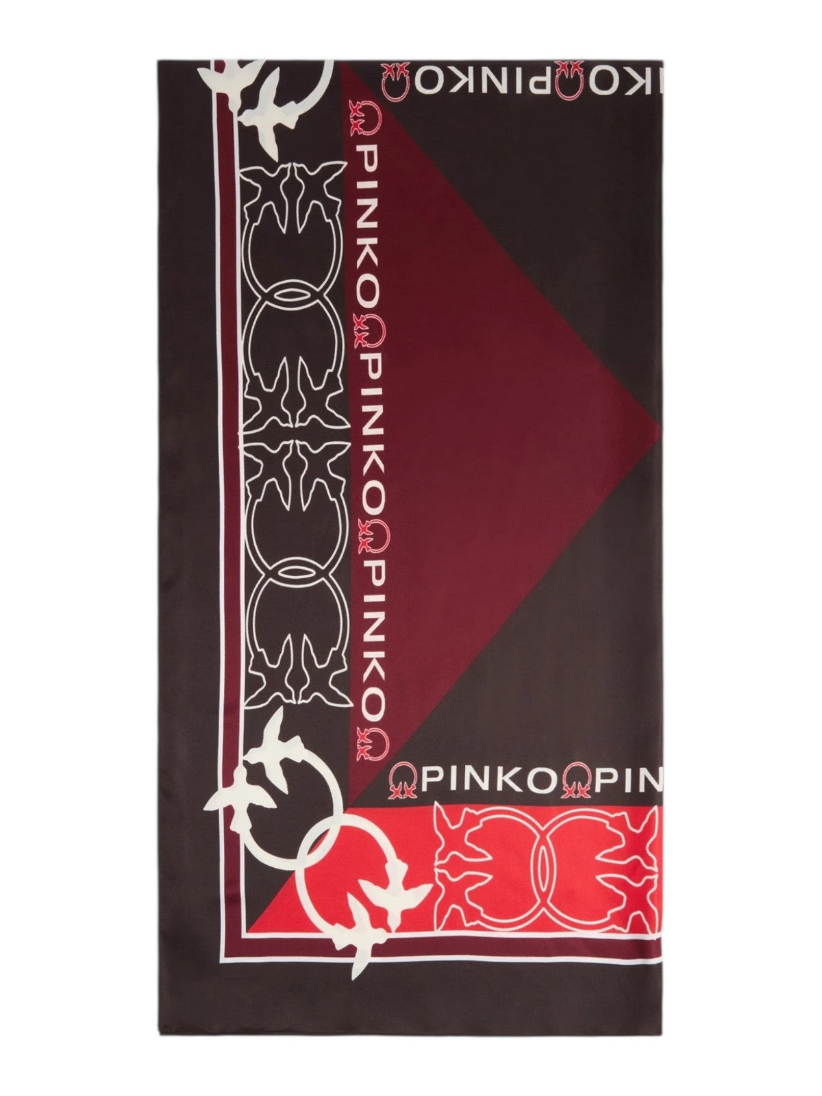 PINKO Foulard Donna LIMBO FOULARD TWILL STAMPA GEO 106656-A39M YR3 MULT.VIOLA/ROSSO