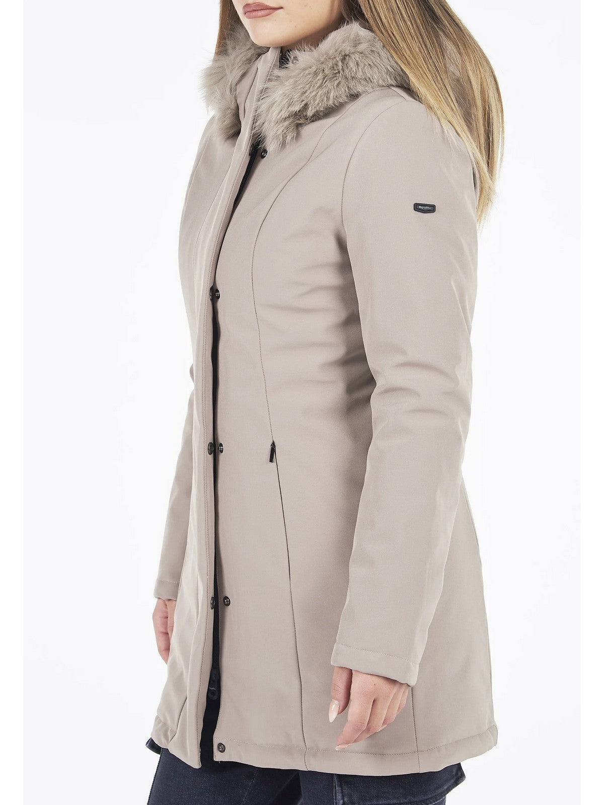 REFRIGIWEAR Piumino Donna LADY TECH/1 FUR JACKET W99108 XT2429 A00220 Beige gioboutiqueweb