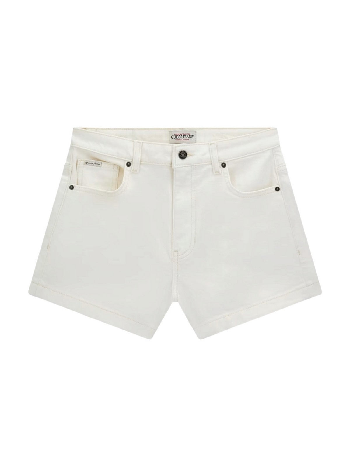 GUESS Pantaloncino Donna GJ HIGHWAIST MOM SHORT W5GD0S D5M62 GJWI GJ NATURAL WHITE