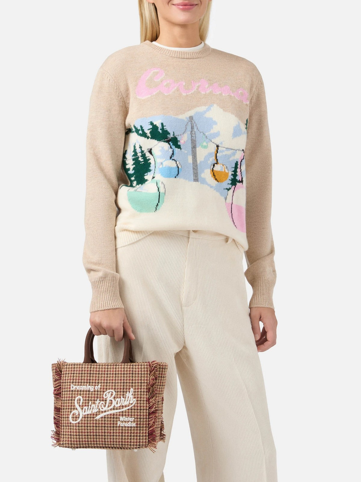 MC2 SAINT BARTH Borsa Donna  VANITY MINI WOOL 00282I PIED DE POULE SOFT 45 EMB