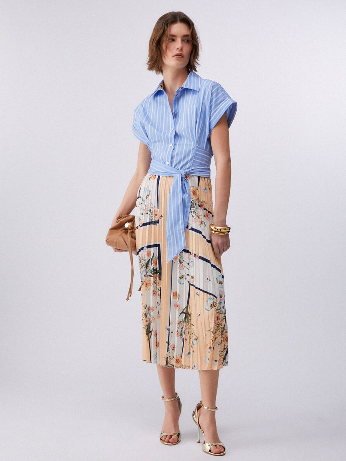 LIU JO WHITE Abito Donna  WA6344T2555 P9547 Blu str/bloom.small