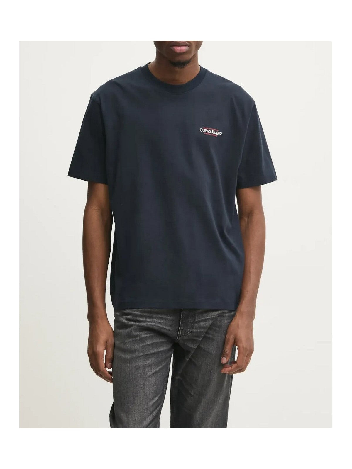 GUESS T-shirt Uomo GJ SS CN OS AMERICAN TRAD TEE M4BI75 K8FQ4 A71W DARING OCEAN gioboutiqueweb