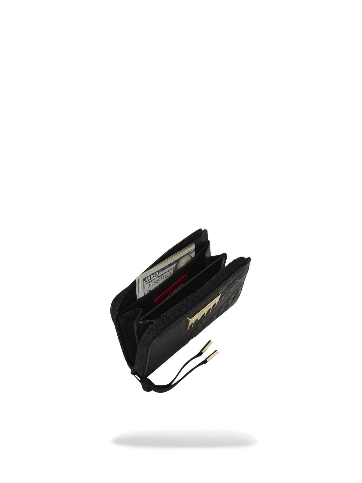SPRAYGROUND Portafoglio Unisex adulto GOLD BRICK LUX WALLET 910W9046NSZ Nero