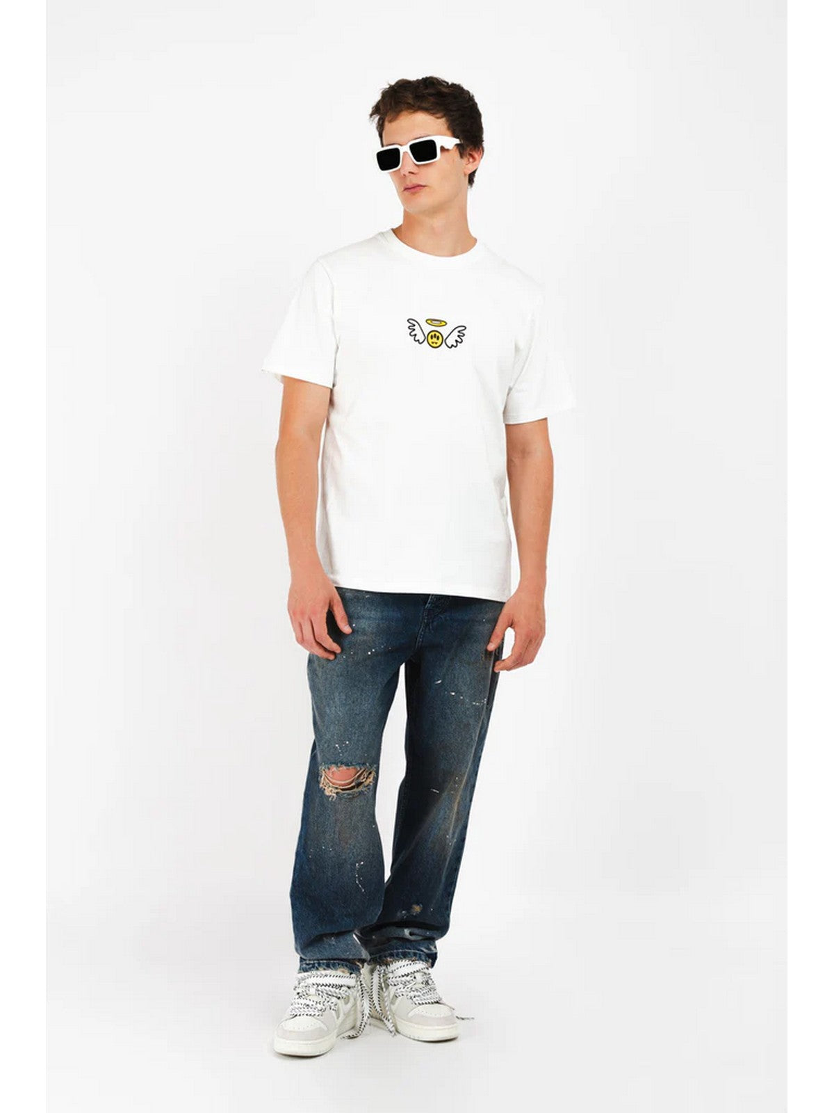 BARROW T-Shirt e Polo Uomo JERSEY T-SHIRT UNISEX F4BWUATH077 002 Bianco gioboutiqueweb