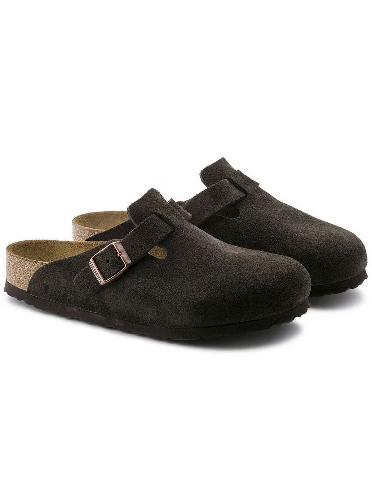 BIRKENSTOCK Sandalo Unisex adulto Boston SFB mocca, Suede Leather 660463 Marrone gioboutiqueweb