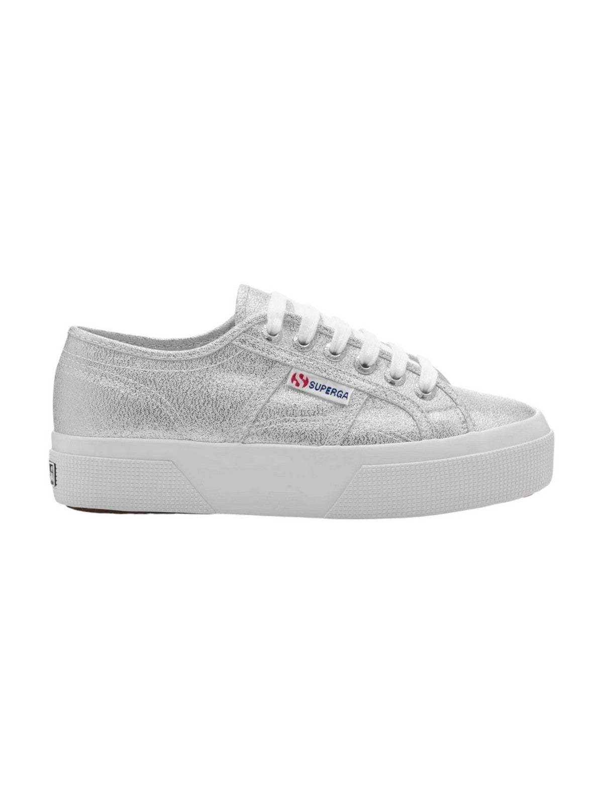 SUPERGA Sneaker Donna 2740 PLATFORM LAME S6128SW 031 GREY SILVER
