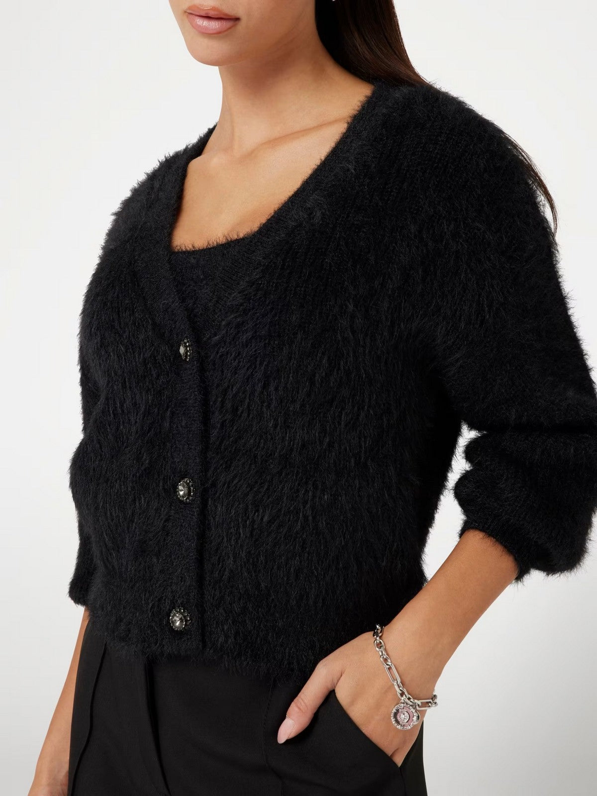 Deviner Cardigan Woman Keyla ls vn cardi swtr w4br27 z3bh0 jblk noir