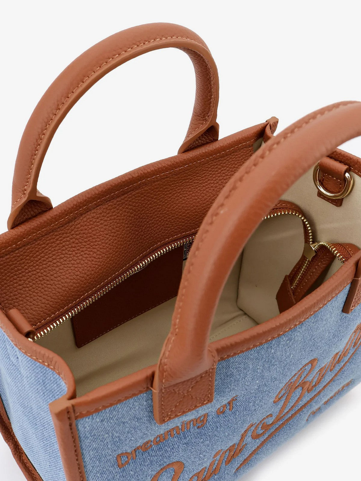 MC2 SAINT BARTH Borsa Donna  VANITY BAG MIDI 01515L DENIM GRAIN LEATHER 19 EMB